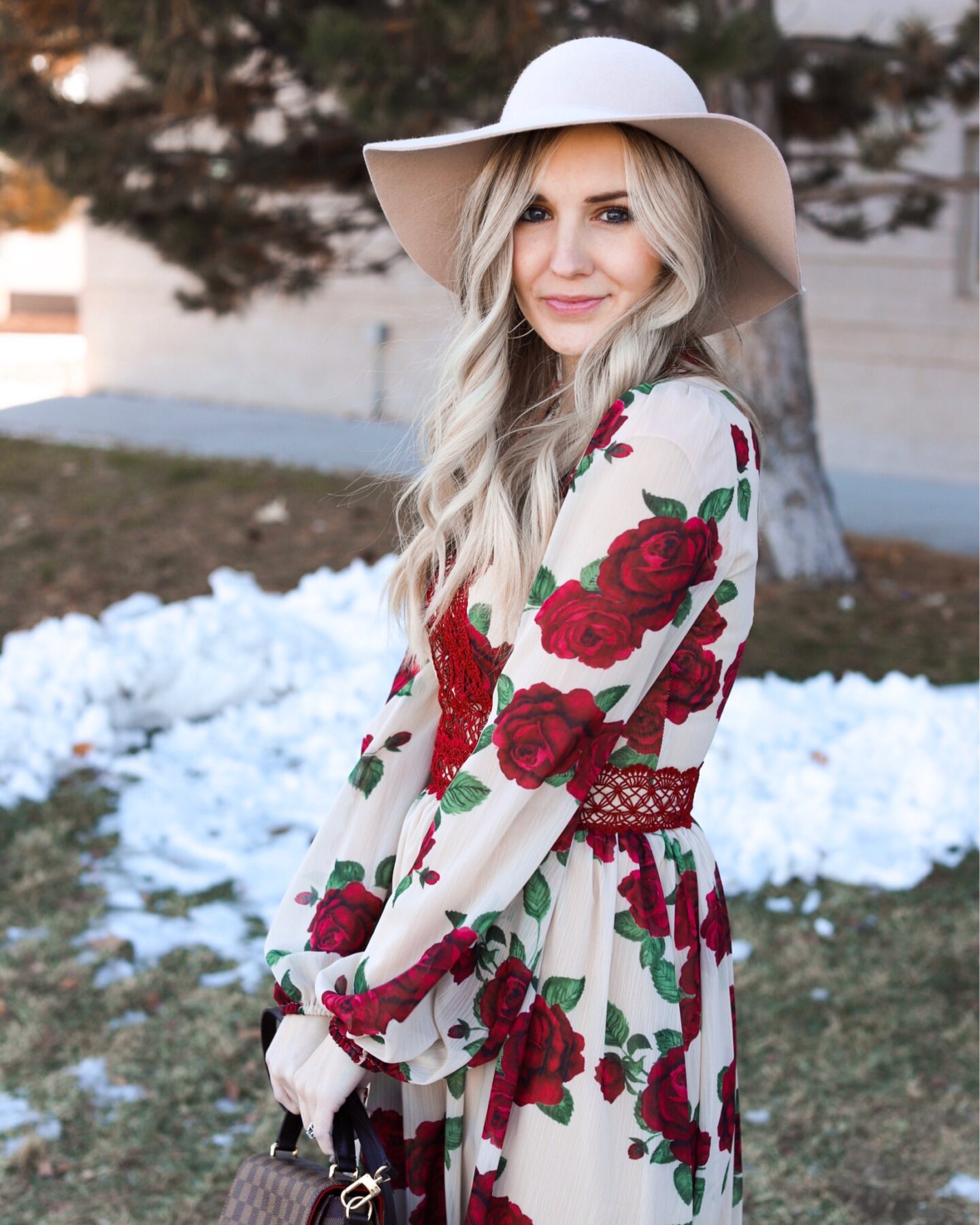 holiday rose dress – styled 3 ways