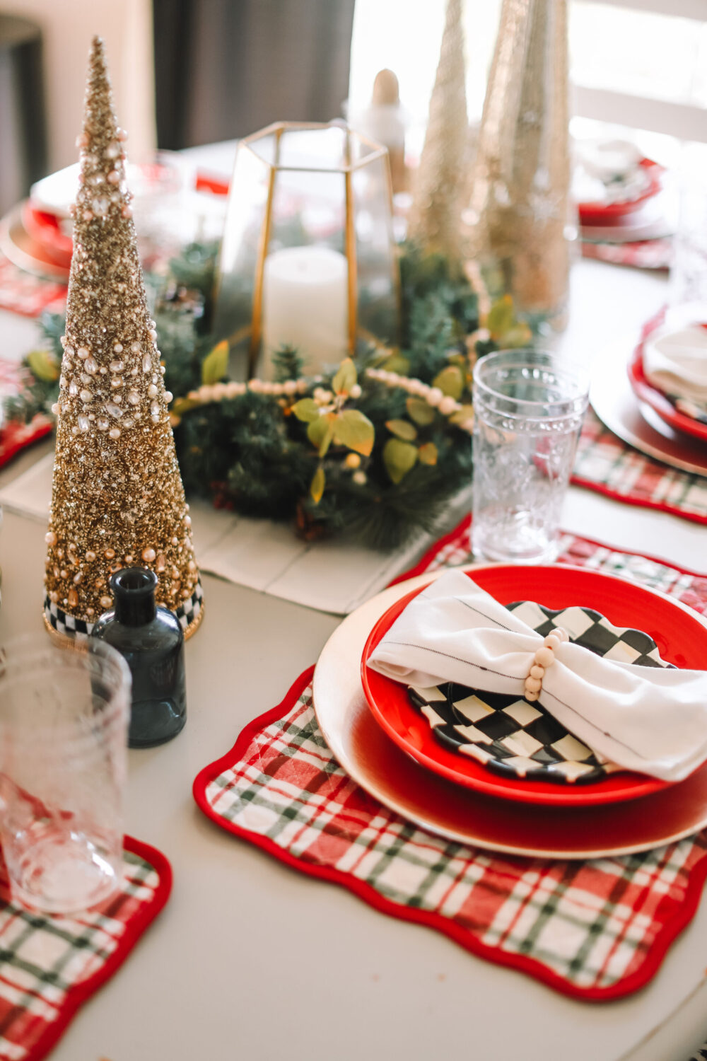 TRADITIONAL CHRISTMAS TABLESCAPE WITH MACKENZIE-CHILDS - Stripes in Bloom