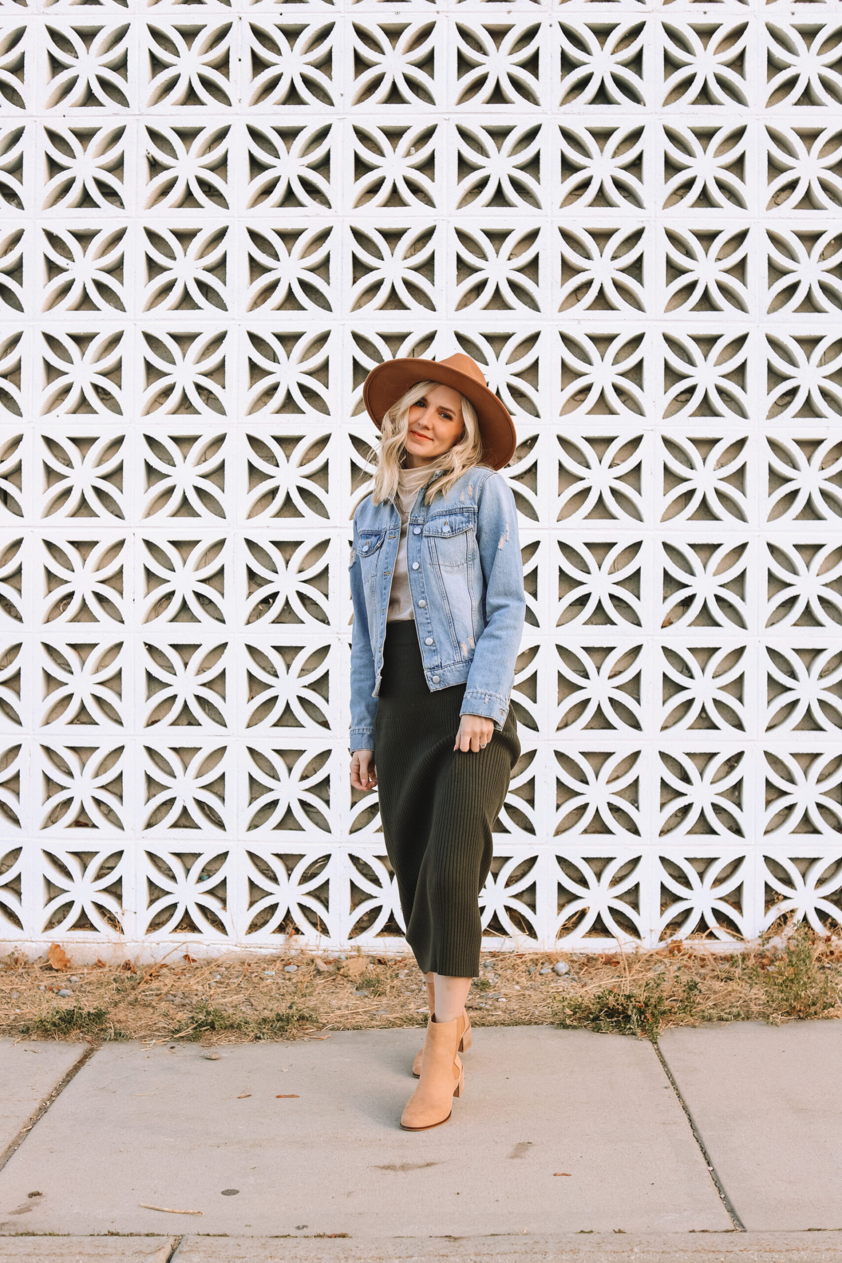 HOW TO WEAR A KNIT SKIRT THIS WINTER Stripes in Bloom